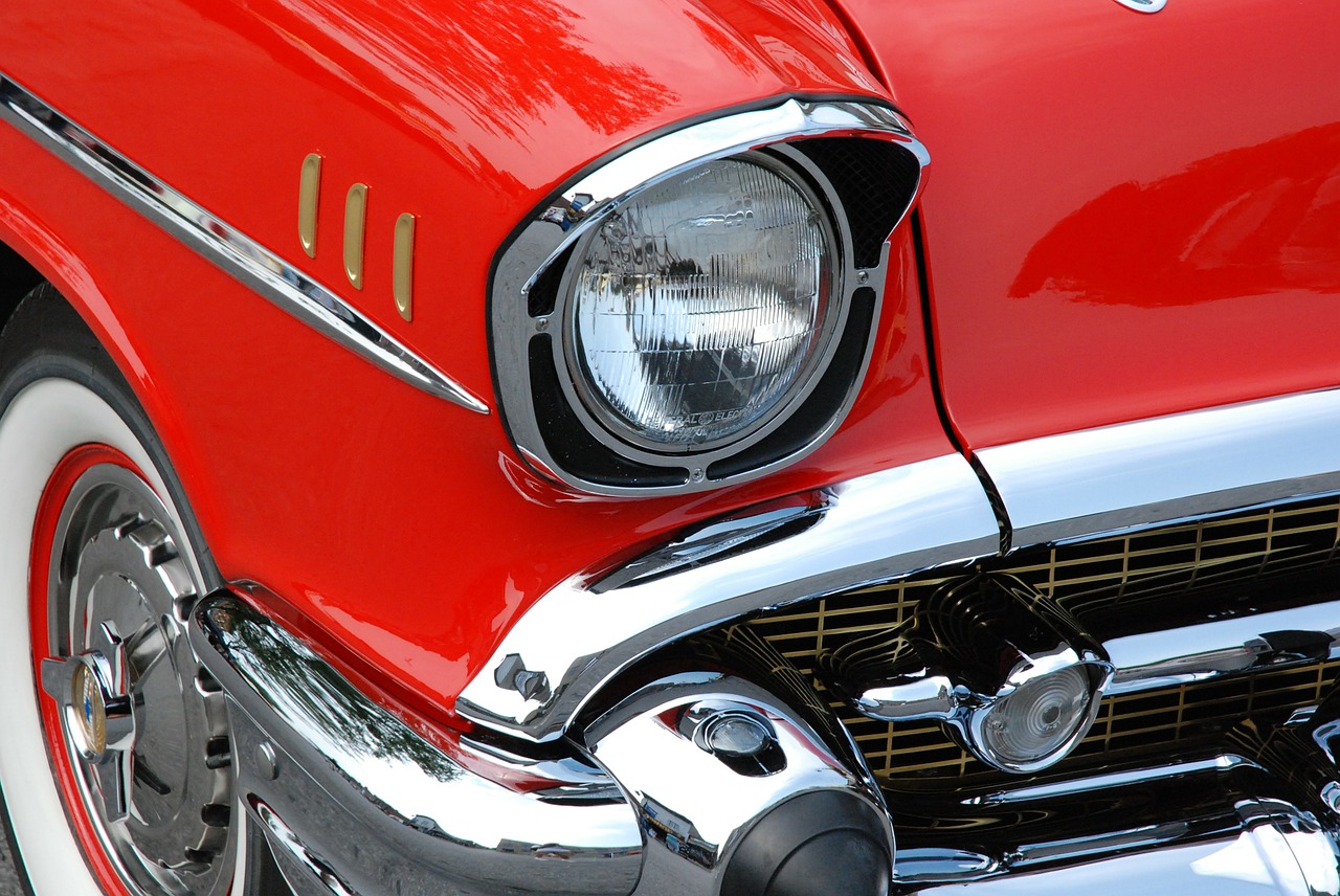 classic car red automobiles free photo
