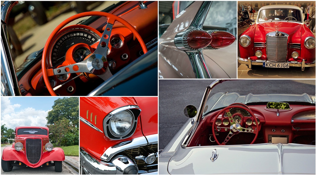 classic cars cars collage free photo