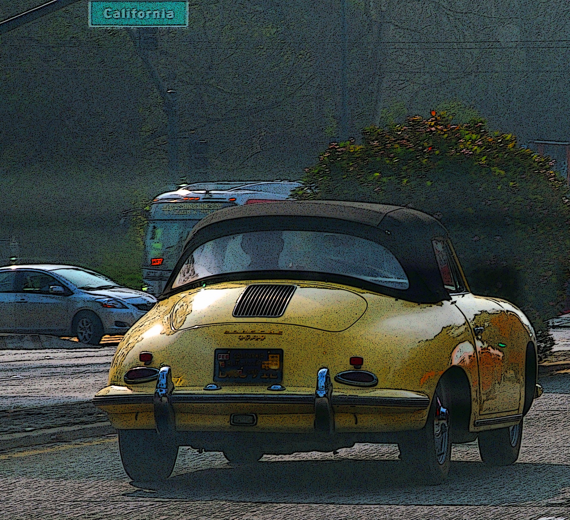 porsche car yellow free photo