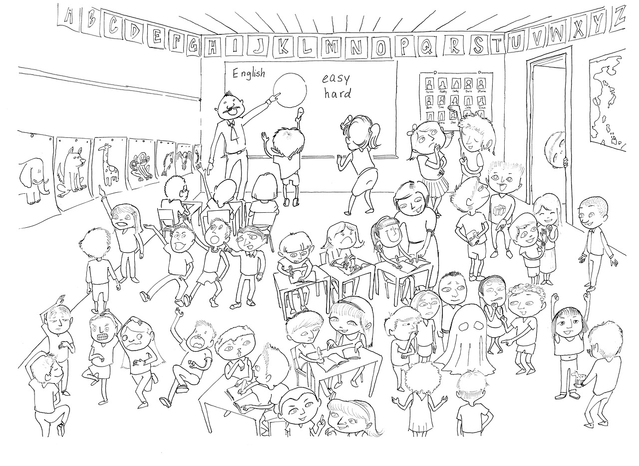 classroom activity drawing free photo