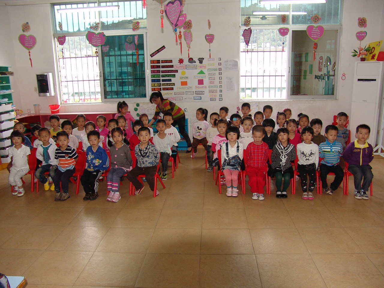 classroom chinese kindergarten classroom chinese education free photo