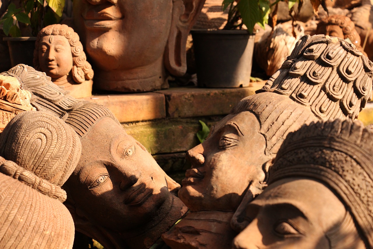 clay sculpture pottery khmer free photo
