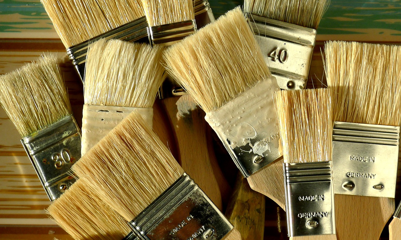 clean paintbrushes bristle paintbrushes painting tools free photo