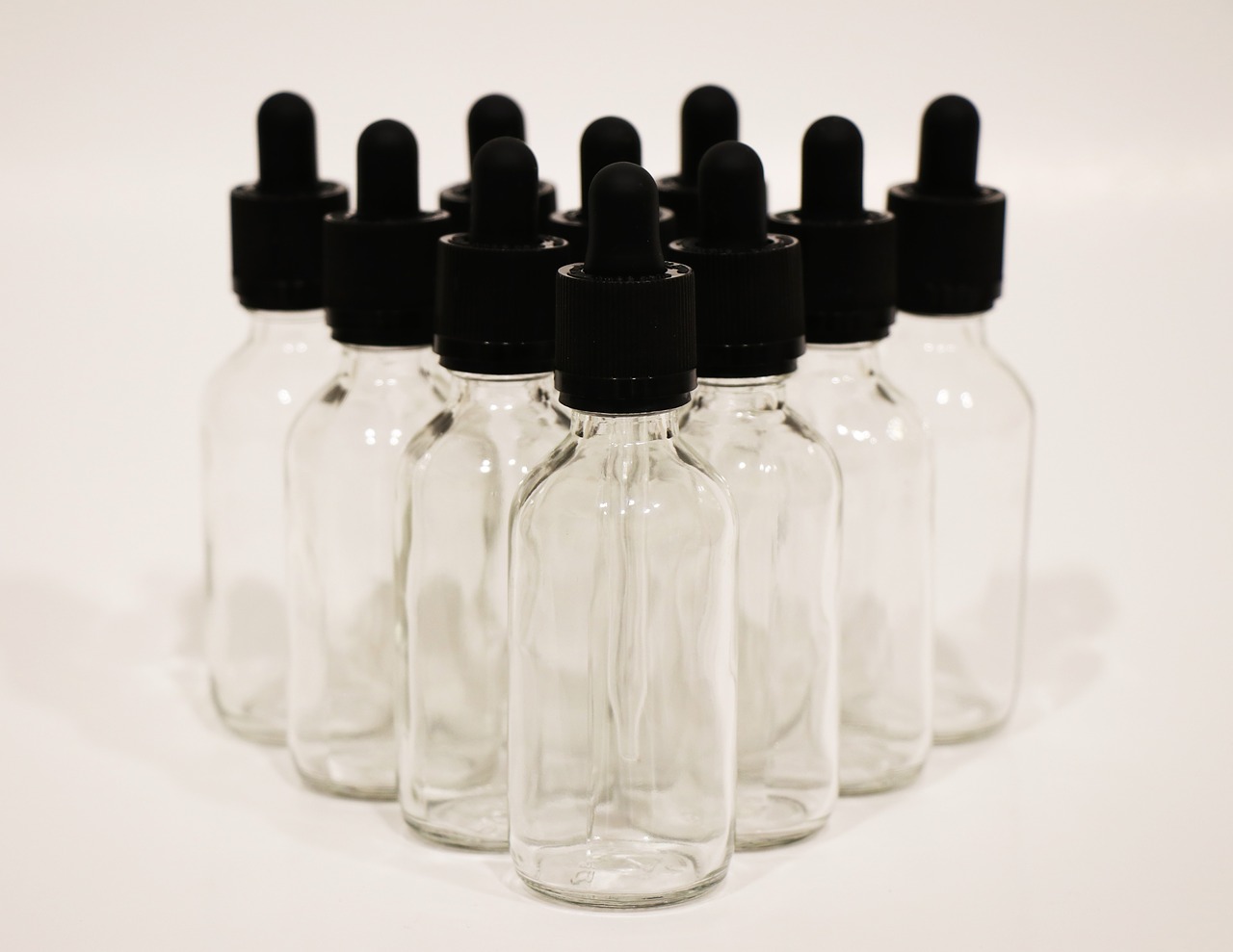 clear glass  dropper  bottles free photo
