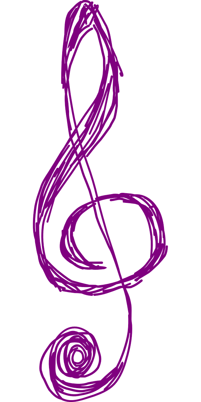 clef music purple free photo