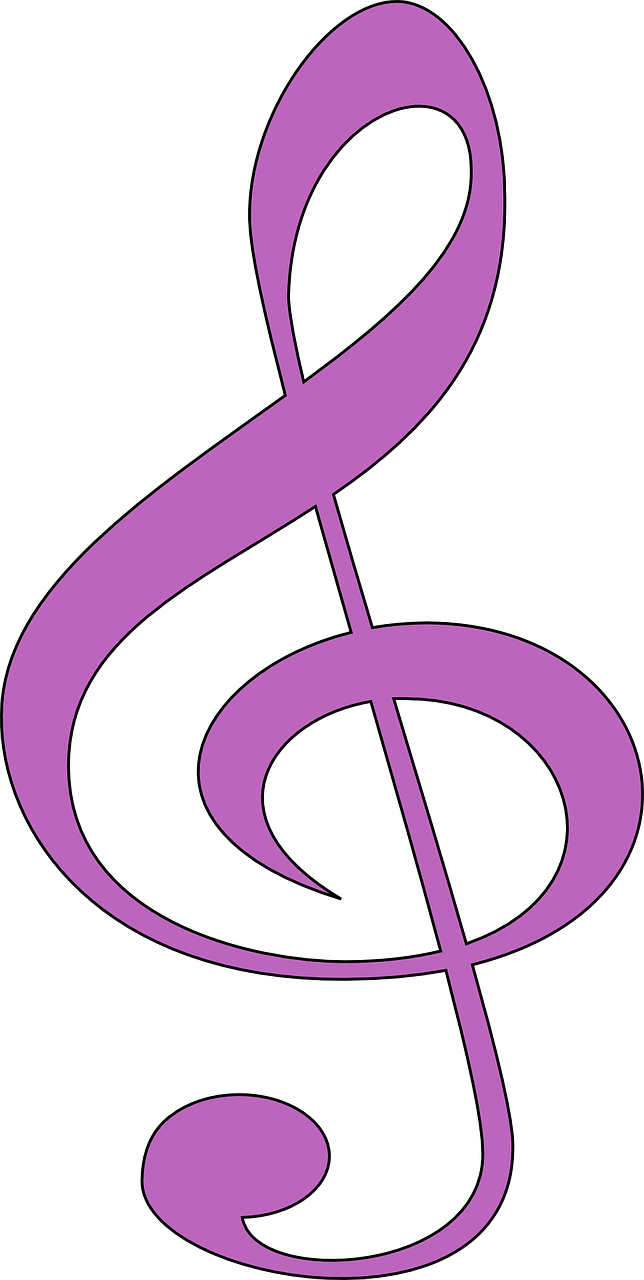 clef music purple free photo