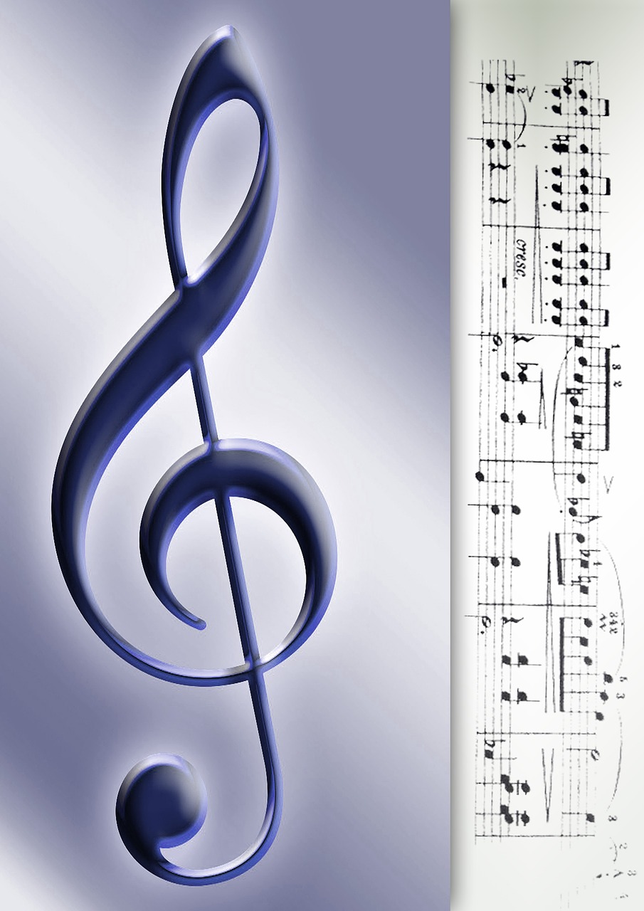 clef  music  sheet music free photo
