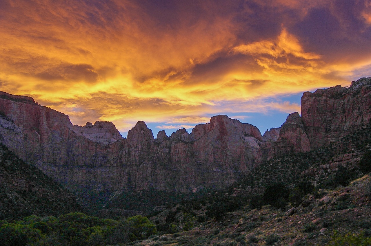 cliff mountain sunset free photo