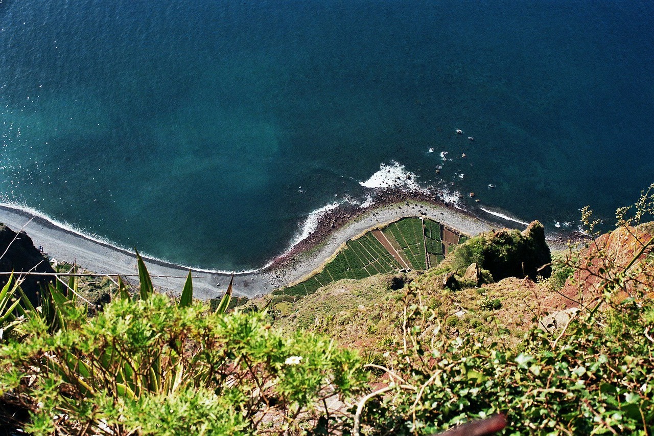cliff high sea free photo