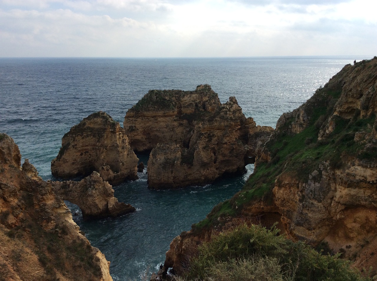 cliff sea rocks free photo