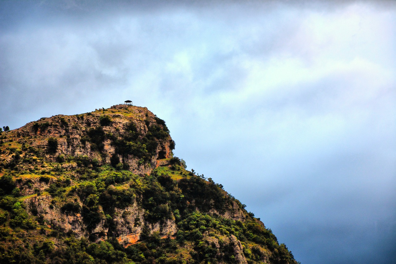 cliff clouds mountain free photo