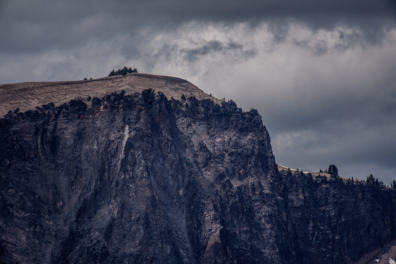 cliff clouds landscape free photo