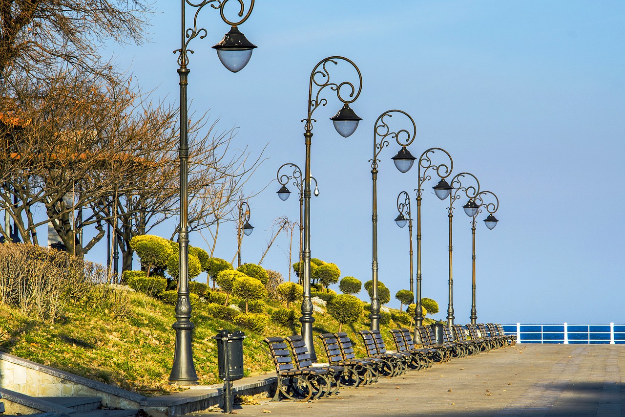 cliff lamps sky free photo