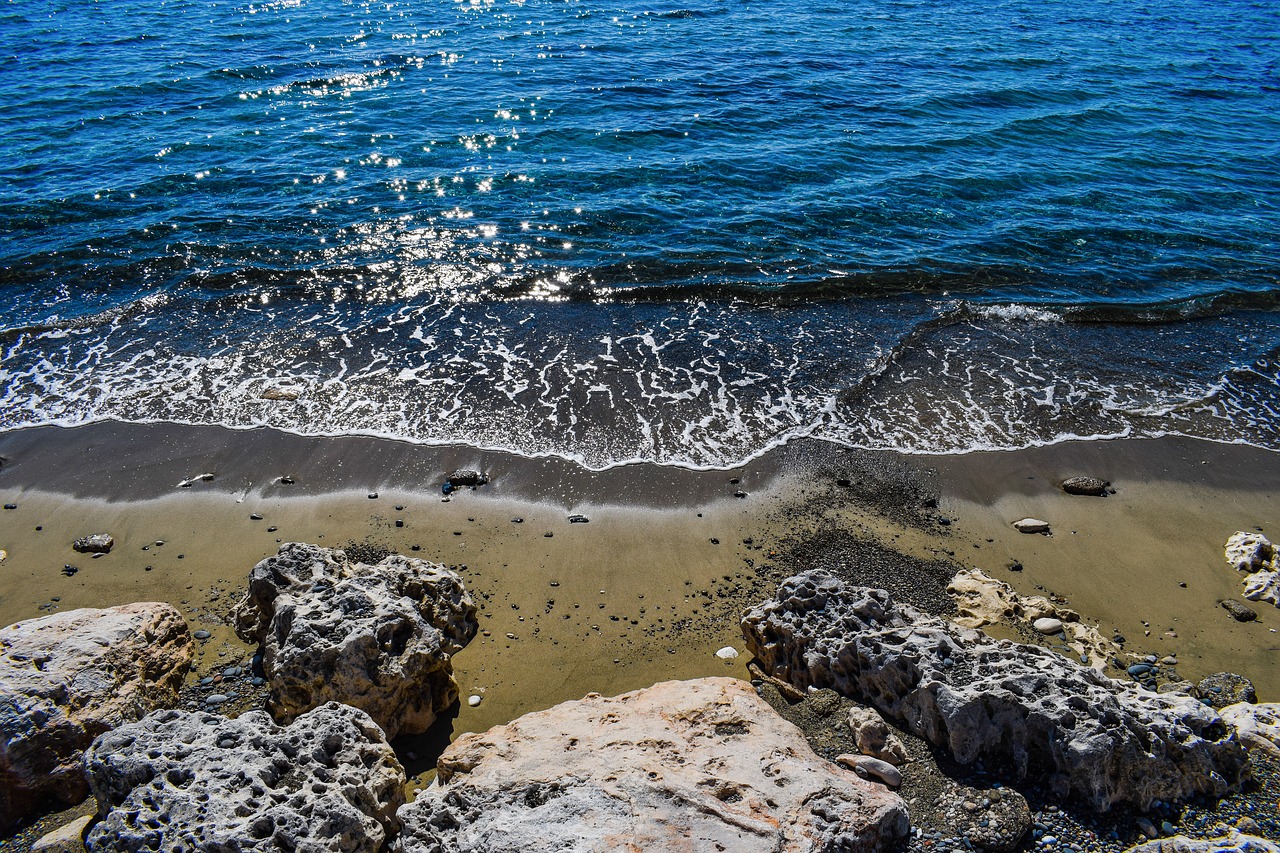 cliff beach sea free photo