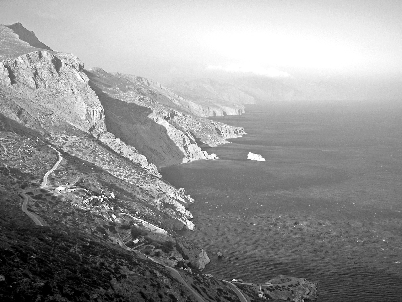 cliff amorgos cyclades free photo
