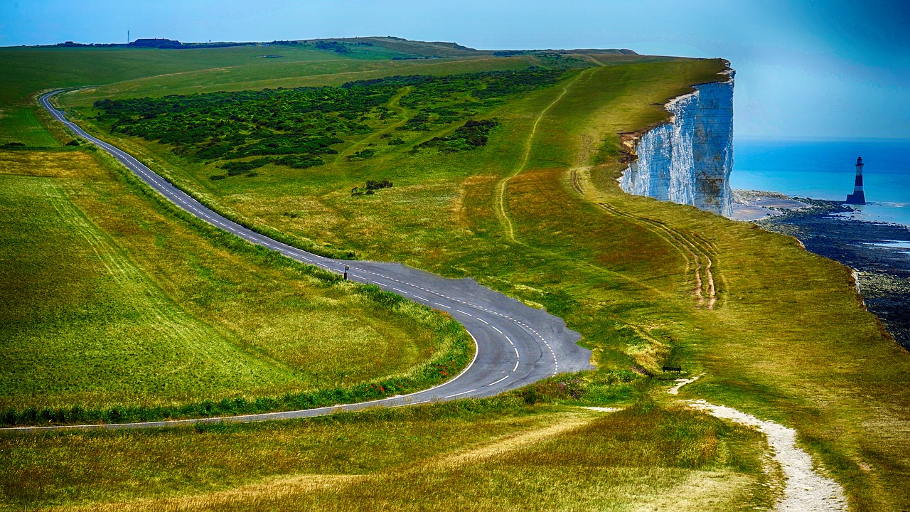 cliff coast road free photo