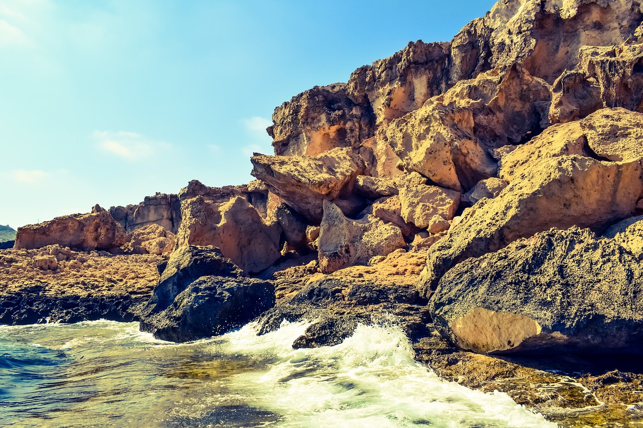 cliff rocky coast erosion free photo