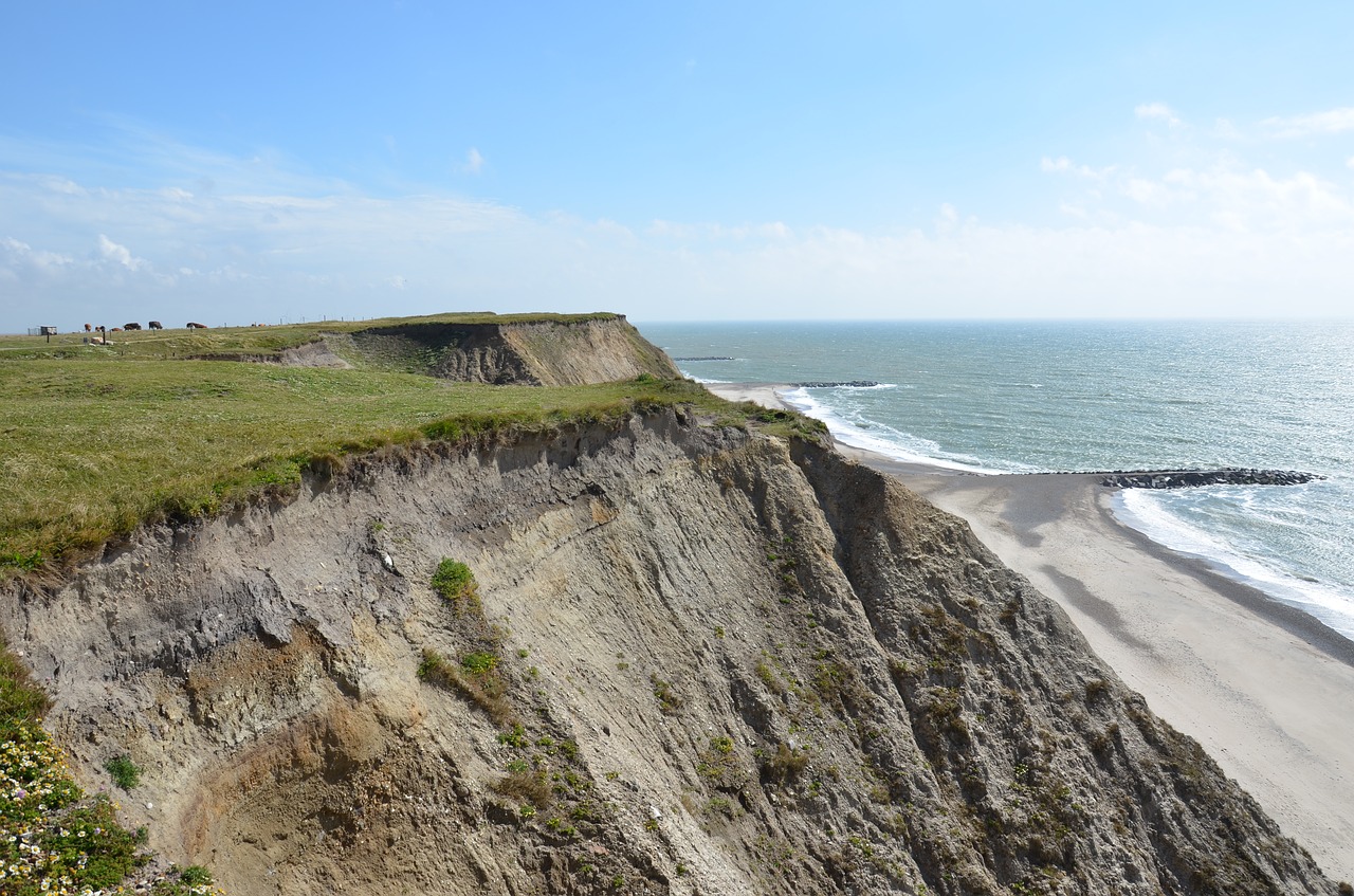 cliff denmark north sea free photo