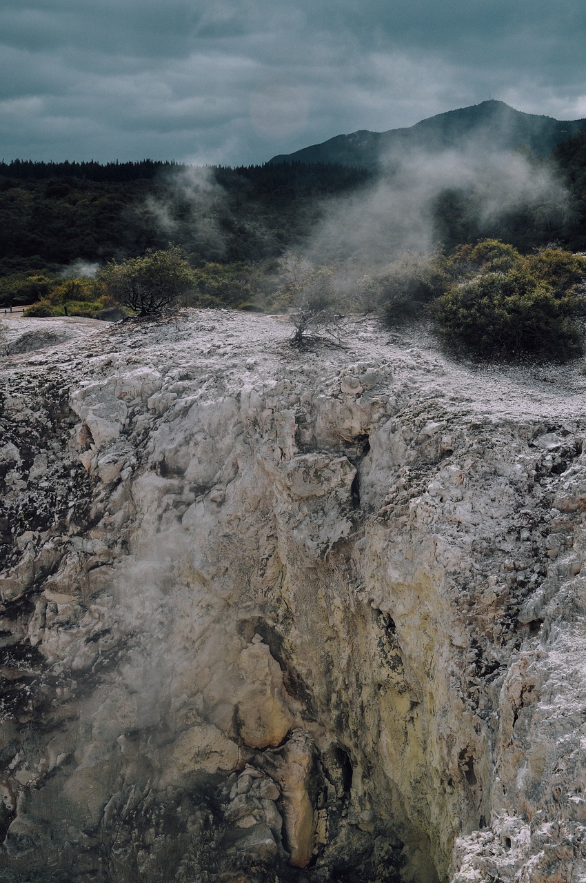 cliff fog mountains free photo