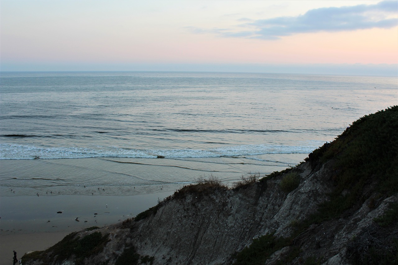 cliff beach sand free photo
