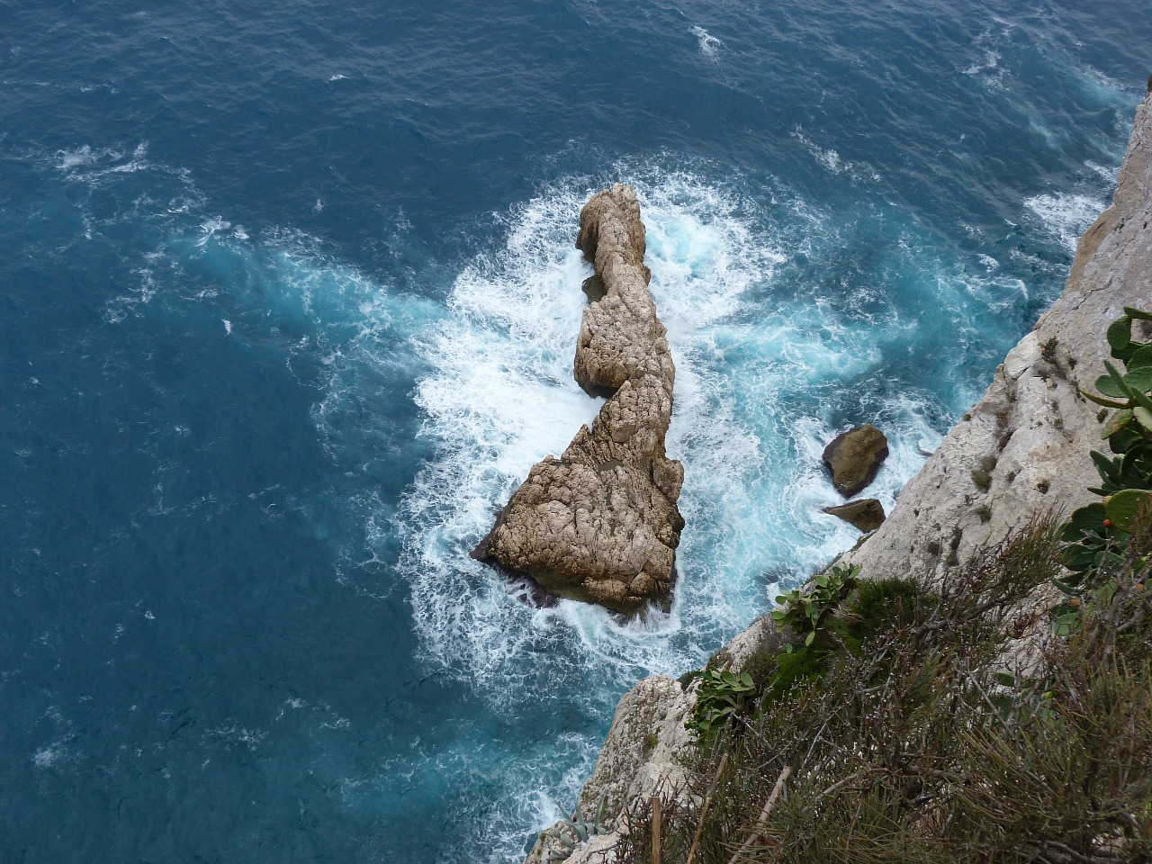 cliff sea rocks free photo
