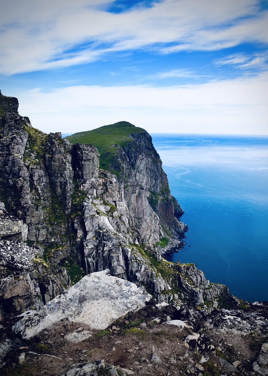 cliff  sea  clouds free photo