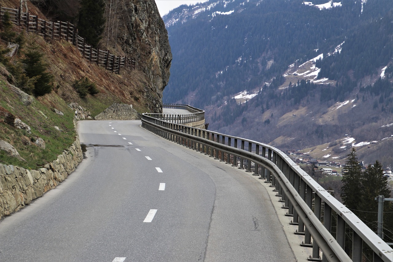 cliff  the alps  highway free photo