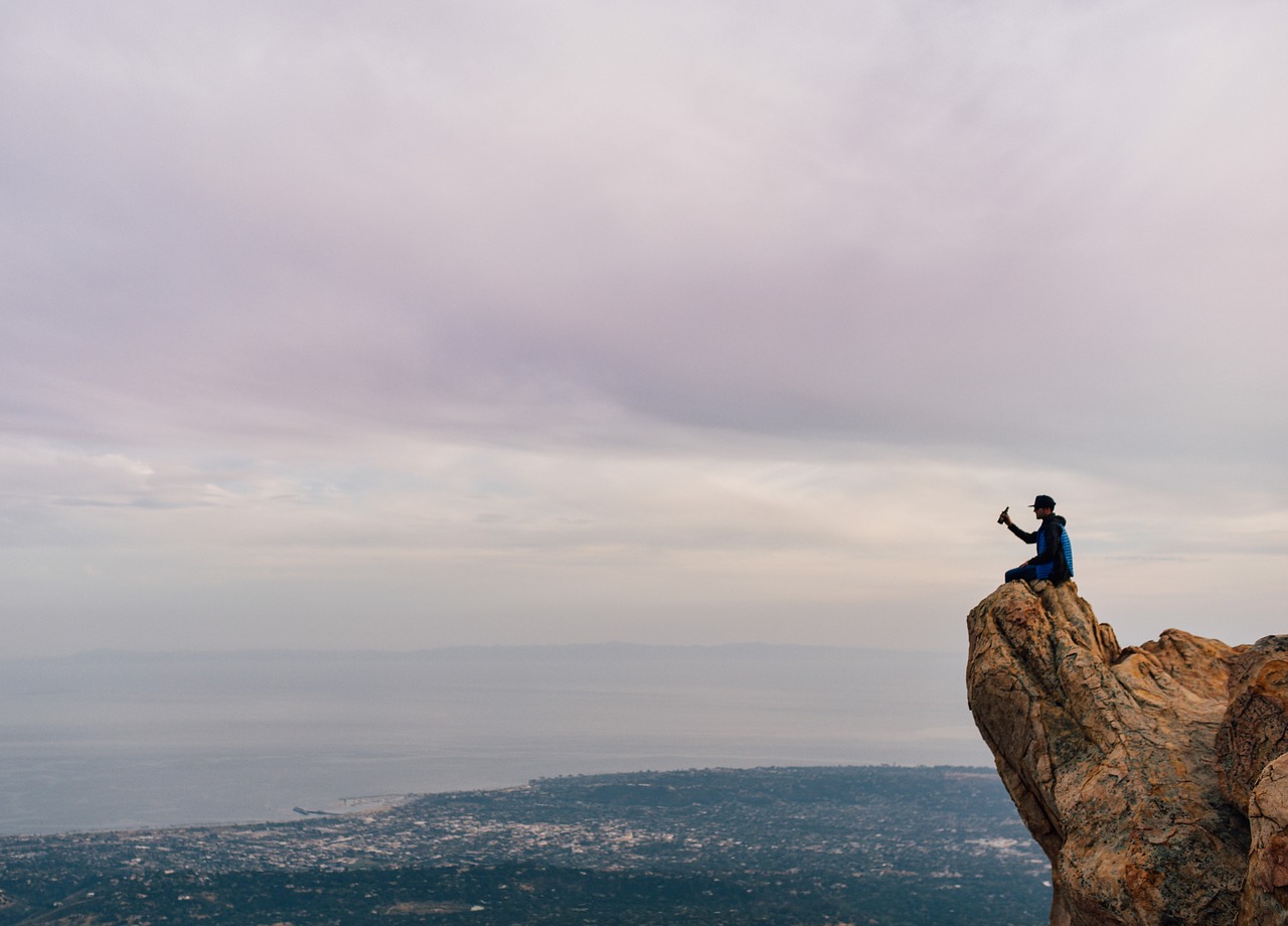 cliff landscape sky free photo