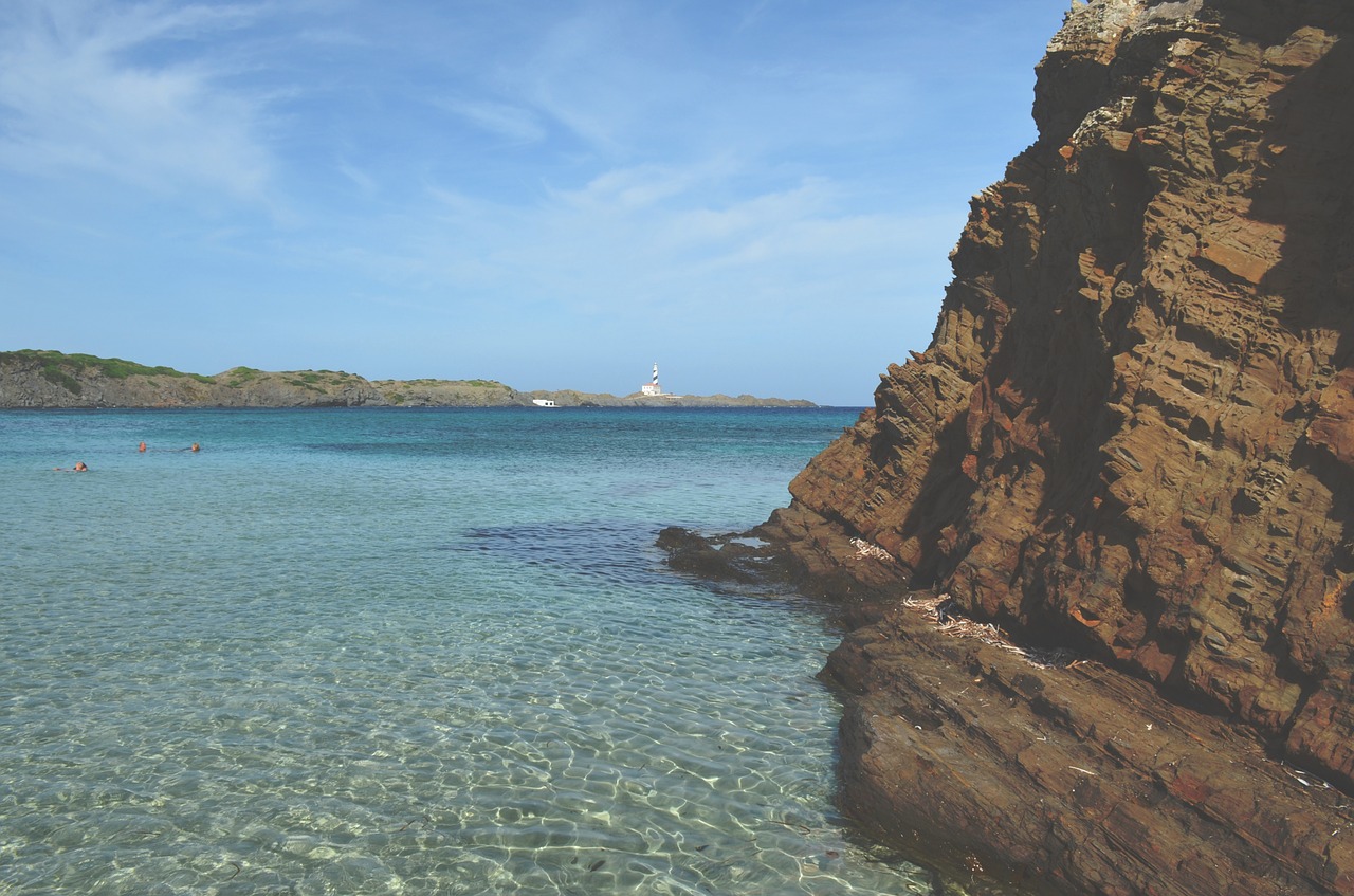 cliff water transparent free photo