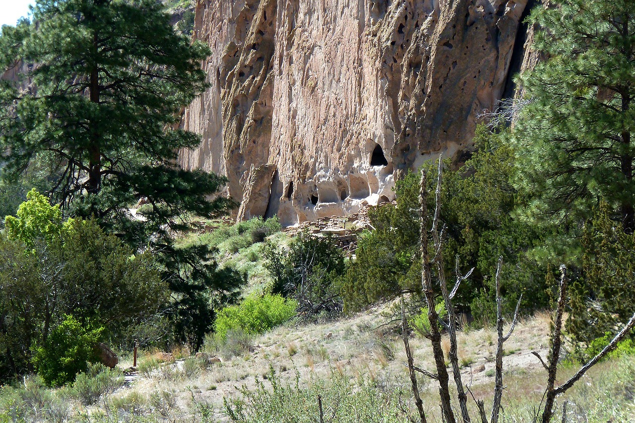 cliff dwelling bandelier national monument new mexico free photo