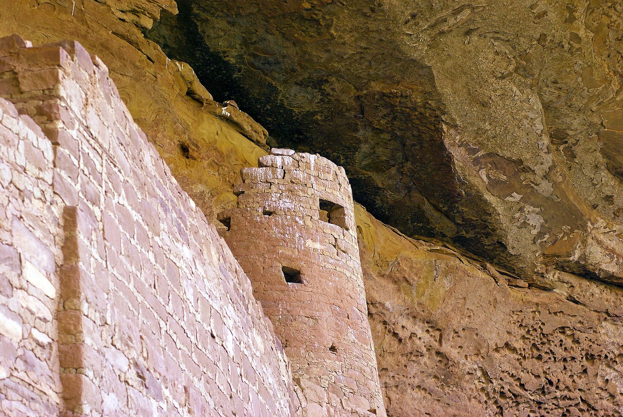 cliff palace tower  ruin  anasazi free photo