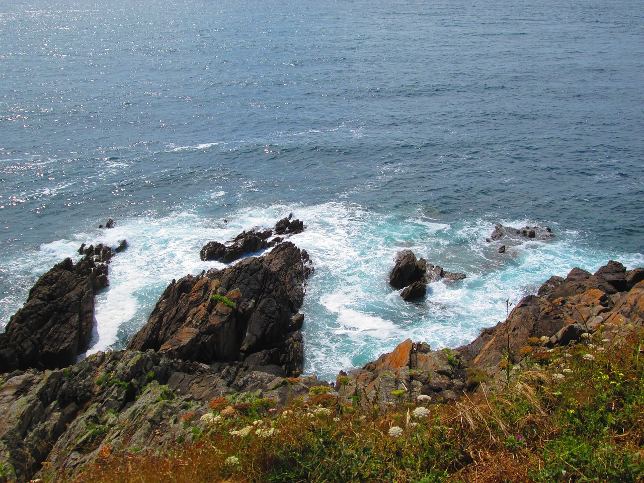 cliffs waves ocean free photo