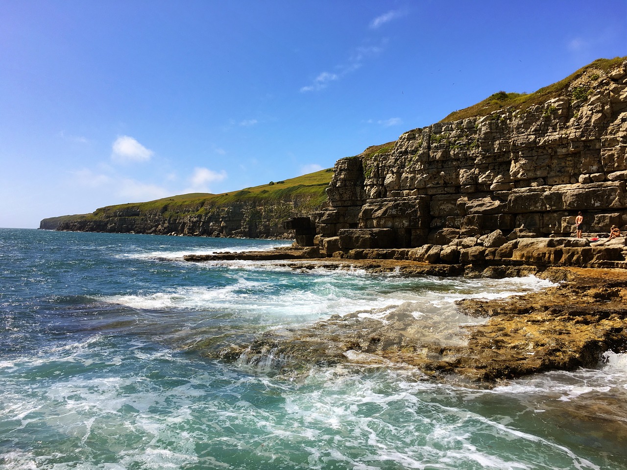 cliffs coast dorset free photo