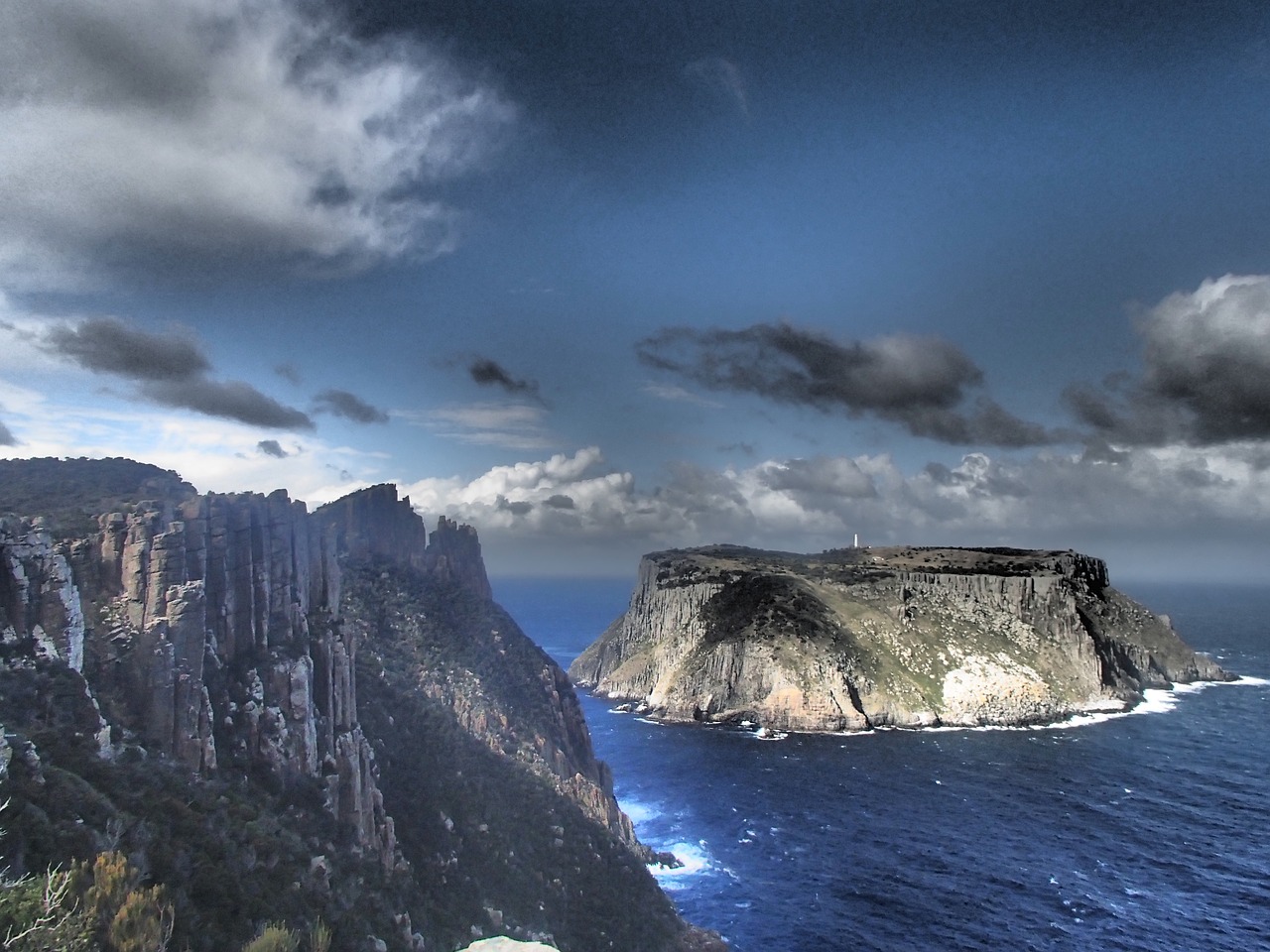 cliffs ocean sky free photo