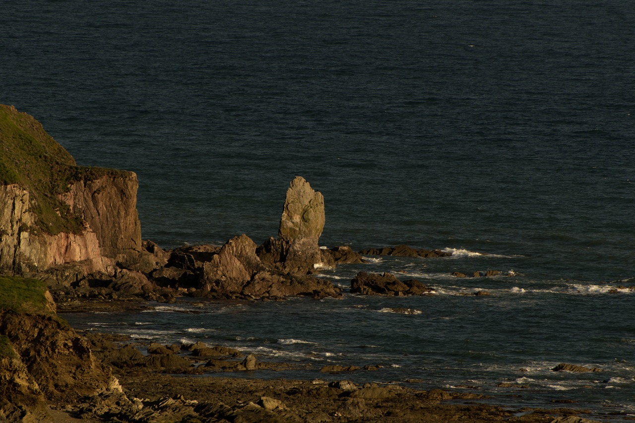 cliffs devon seascape free photo