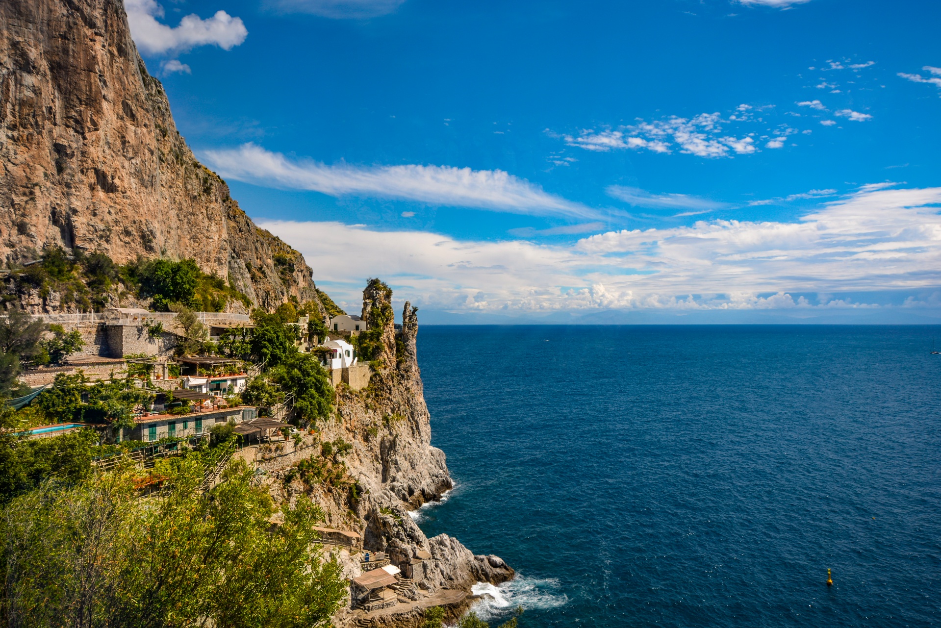 amalfi coast shoreline free photo