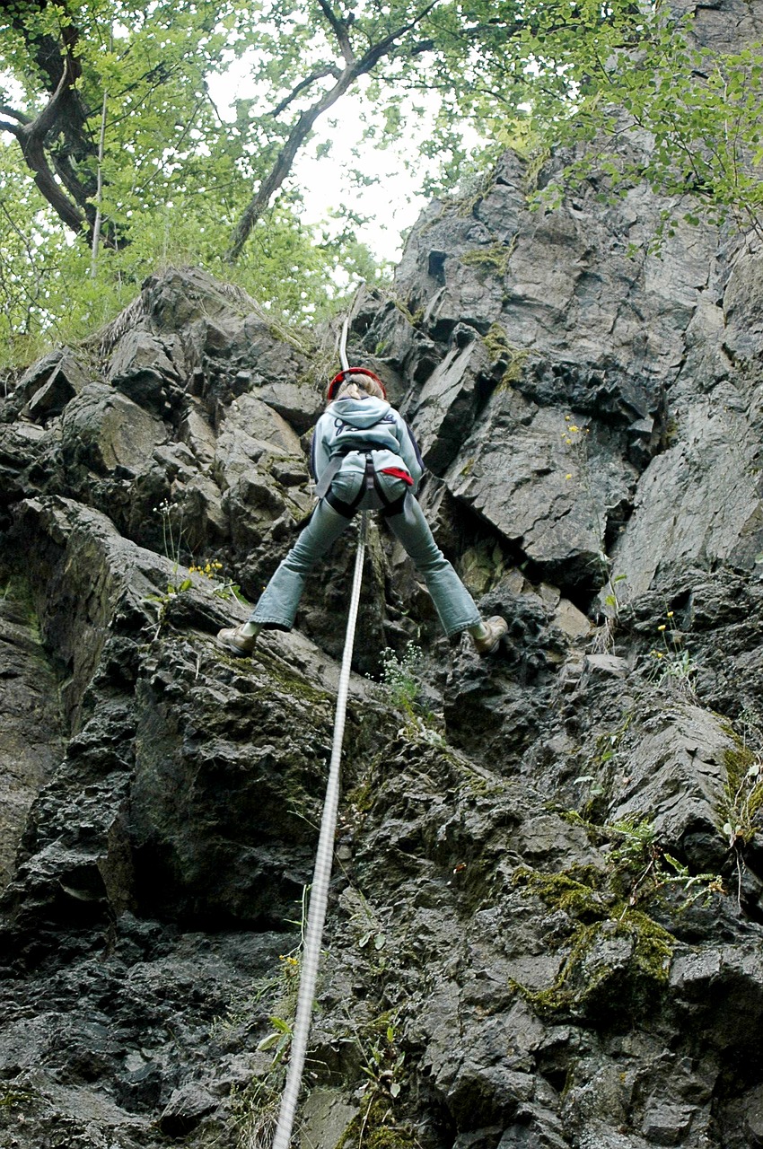 climb abseil mountain free photo