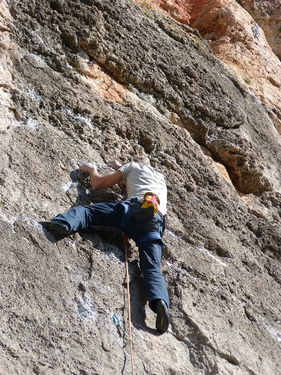 climber rock wall siurana free photo