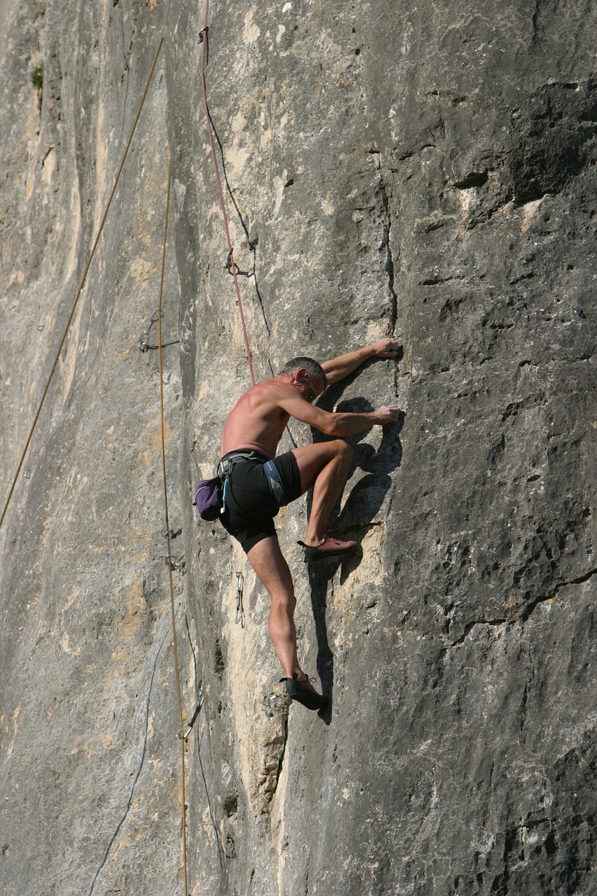 climber rock climbing paradise for climbers free photo