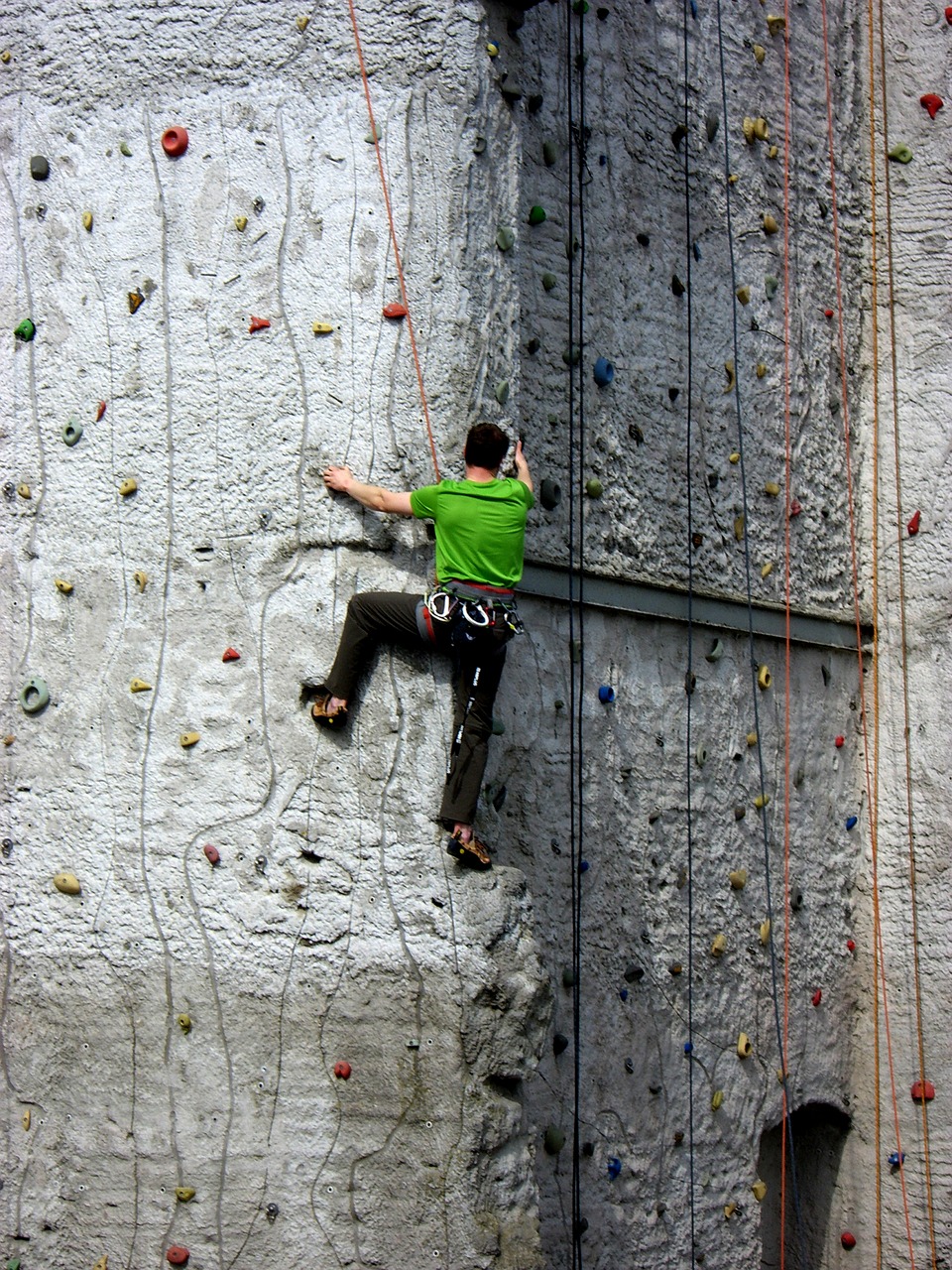 climber climbing tower sport climbing free photo