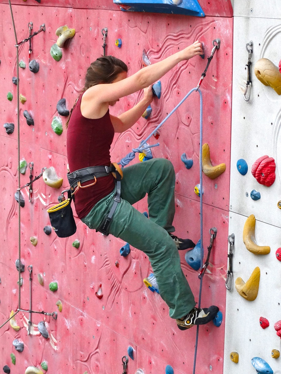 climber woman arm strength free photo