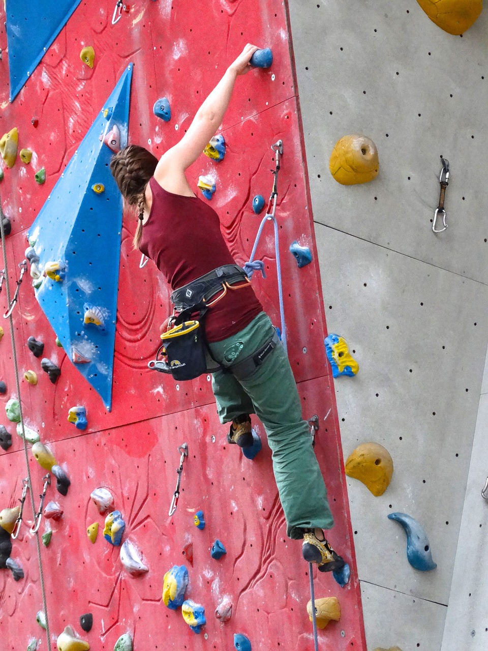 climber climbing wall arm strength free photo