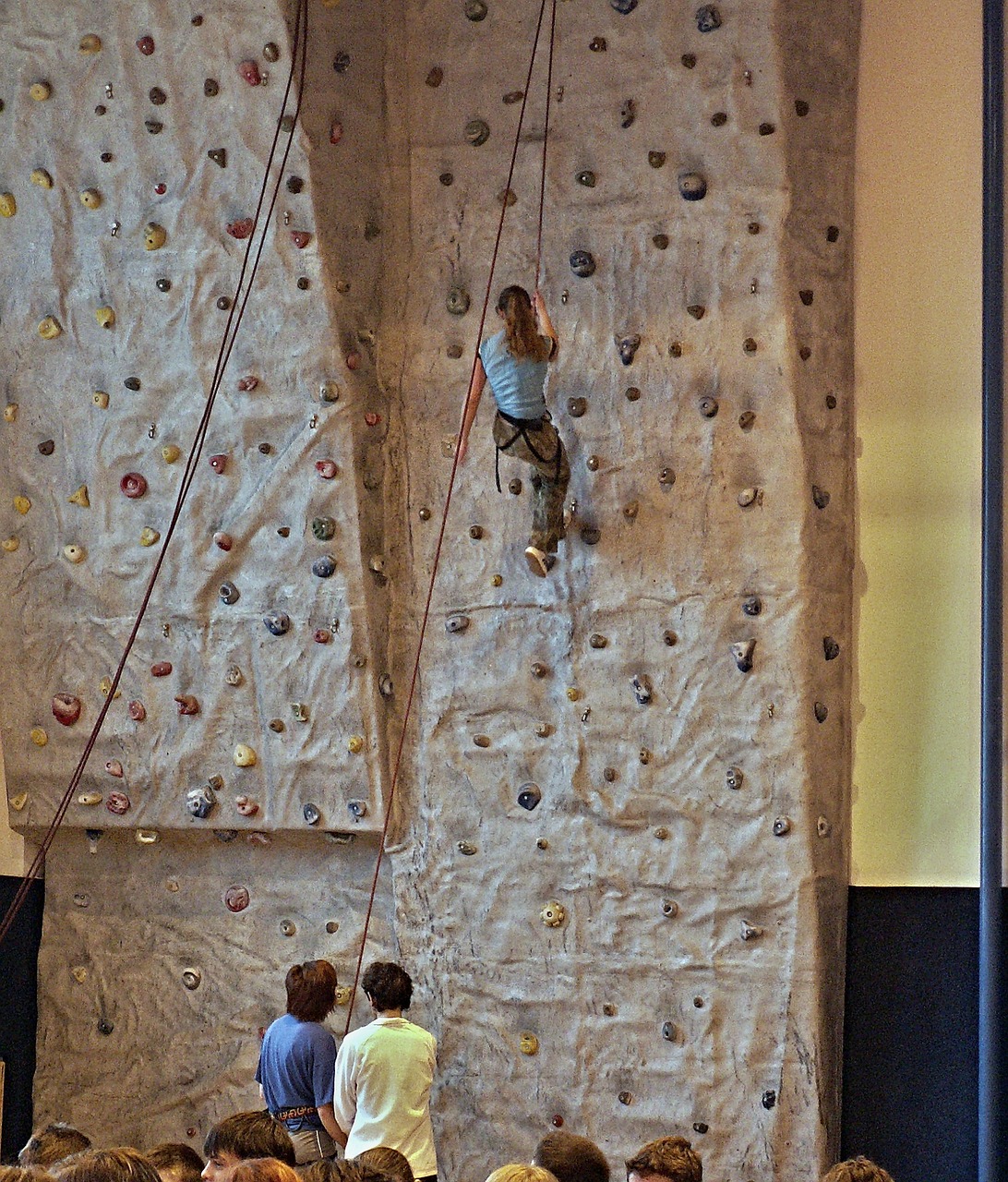 climbing wall girl free photo