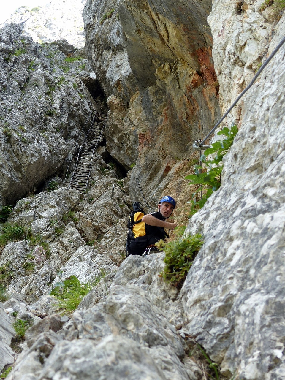 via ferrata climbing mountain free photo