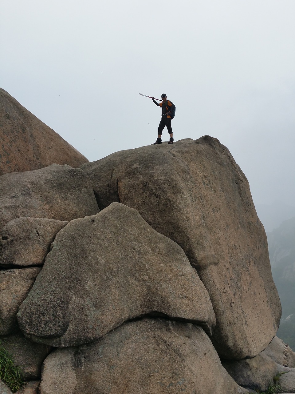 vacation climbing bukhansan mountain free photo