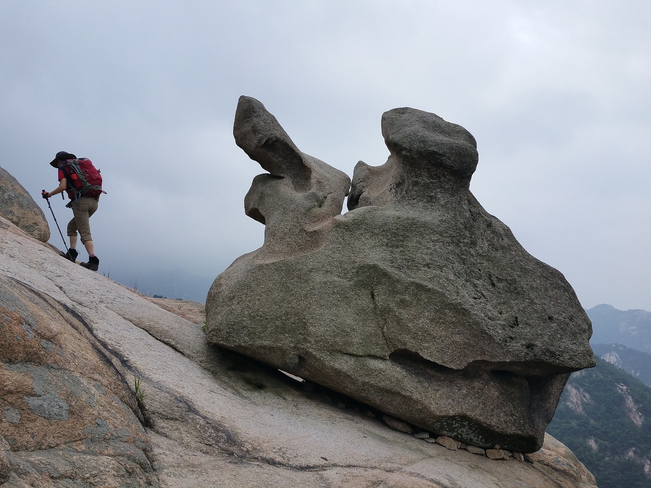 climbing bukhansan mountain rock free photo