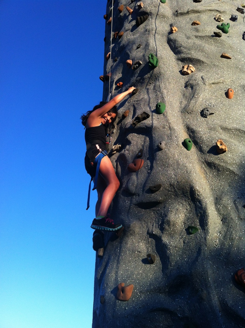 climbing rock climbing girl free photo