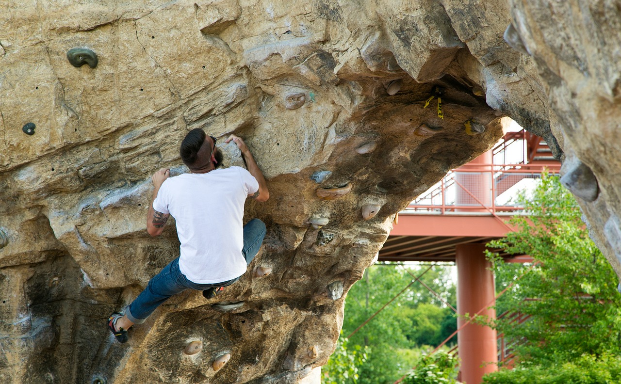 climbing wall columbus ohio park free photo