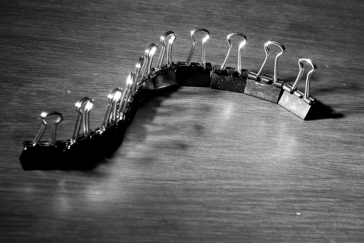 clip paperclip black and white free photo
