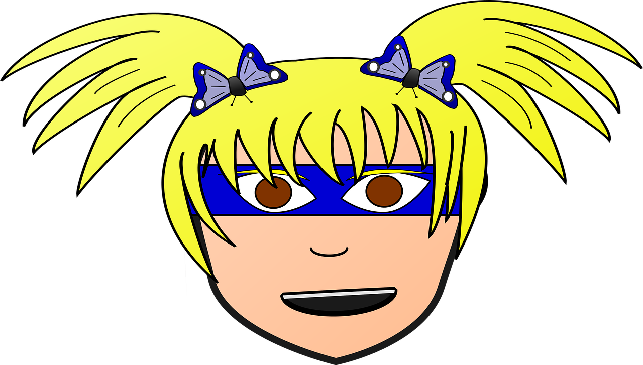 clip-art hero pigtails free photo